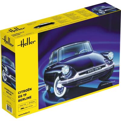 Kit Maquette Heller Citroën DS19 Toit en Dur - 1/16 - Voiture Classique - Publicité Kit Maquette Heller Citroën DS19 Toit en Dur - 1/16 - Voiture Classique - Publicité