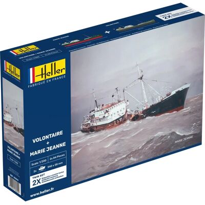Kit maquette Heller Ensemble jumeau VOLONTAIRE MARIE + MARIE JEANNE - Maquette de bateau - Publicité Kit maquette Heller Ensemble jumeau VOLONTAIRE MARIE + MARIE JEANNE - Maquette de bateau - Publicité