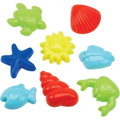 Ecoiffier 630 Sandkasten Spielzeug - Meerestiere - 8 Formen Ecoiffier 630 Sandkasten Spielzeug - Meerestiere - 8 Formen