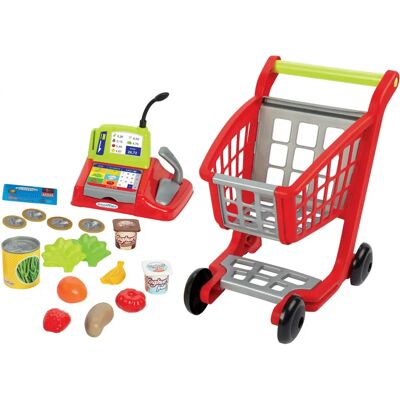 Ecoiffier 1219 Speelset - Kassa met Microfoon & Winkelwagen Ecoiffier 1219 Speelset - Kassa met Microfoon & Winkelwagen