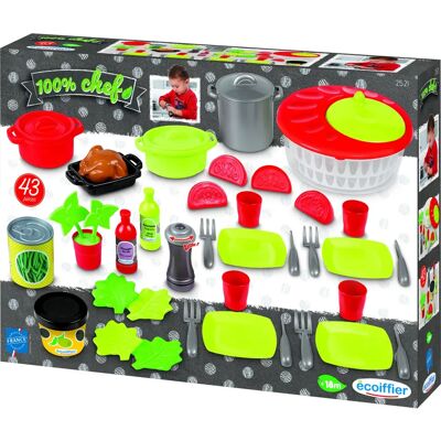 Ecoiffier 2521 Rollenspiel Spielzeug - 43-teiliges Küchen Set Ecoiffier 2521 Rollenspiel Spielzeug - 43-teiliges Küchen Set