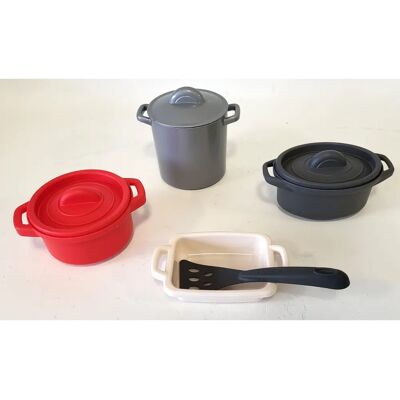 Ecoiffier 100% Chef Pannen en Eetset, 8dlg. Multi kleuren - Spielzeugset Ecoiffier 100% Chef Pannen en Eetset, 8dlg. Multi kleuren - Spielzeugset