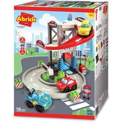 Abrick Speelgoed Garage Set met Voertuigen & Trailer Abrick Speelgoed Garage Set met Voertuigen & Trailer