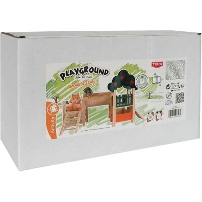 Tyrol Speeltoestel voor Kleine Knaagdieren - Klimmen & Verstoppen - 36x16x26 cm Tyrol Speeltoestel voor Kleine Knaagdieren - Klimmen & Verstoppen - 36x16x26 cm
