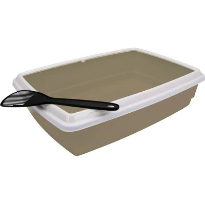 Aimé Violet Litter Box with Rim & Scoop - Cat Type: Sandpit Aimé Violet Litter Box with Rim & Scoop - Cat Type: Sandpit