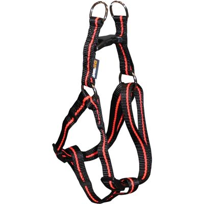 Harnais Yago en Nylon - Taille ajustable 60-85 cm - Grand - Noir et Orange - Publicité Harnais Yago en Nylon - Taille ajustable 60-85 cm - Grand - Noir et Orange - Publicité