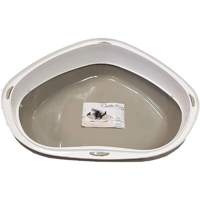 AIME Litière pour chat - Design d'angle, Rebord - Hygiénique - 58x48x20.5cm AIME Litière pour chat - Design d'angle, Rebord - Hygiénique - 58x48x20.5cm