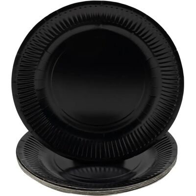 PRONAPPE 79211I Einweg-Teller - Rund, 23 cm, Schwarz PRONAPPE 79211I Einweg-Teller - Rund, 23 cm, Schwarz