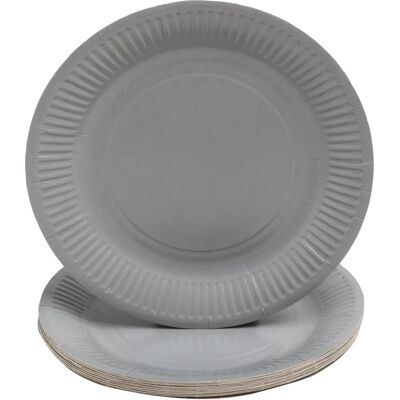 PRONAPPE 79218I Assiette jetable - Gris PRONAPPE 79218I Assiette jetable - Gris