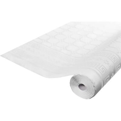 PRONAPPE Weiße Damast-Papiertischdecke - 25x1,18m, Packung 6 PRONAPPE Weiße Damast-Papiertischdecke - 25x1,18m, Packung 6