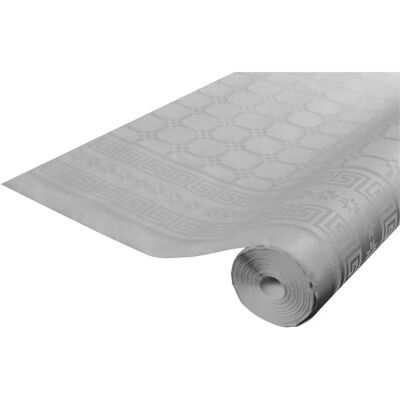 PRONAPPE Nappe en Papier Imprimé Gris - 25x1.18m, Lot de 6 PRONAPPE Nappe en Papier Imprimé Gris - 25x1.18m, Lot de 6