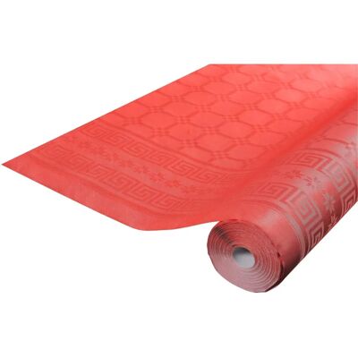 PRONAPPE Röd damast pappersduk - 25x1,18m, Paket av 6 PRONAPPE Röd damast pappersduk - 25x1,18m, Paket av 6
