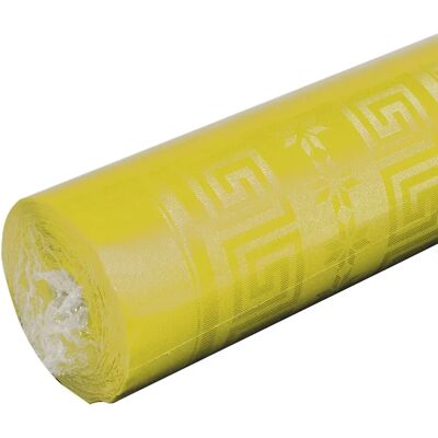 PRONAPPE Nappe Jaune en Relief - 50x1,18m - Papier Damassé - Lot de 4 PRONAPPE Nappe Jaune en Relief - 50x1,18m - Papier Damassé - Lot de 4