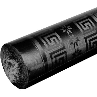 PRONAPPE Schwarze Damast-Rollen Tischdecke - 50x1,18m - Packung 4 PRONAPPE Schwarze Damast-Rollen Tischdecke - 50x1,18m - Packung 4