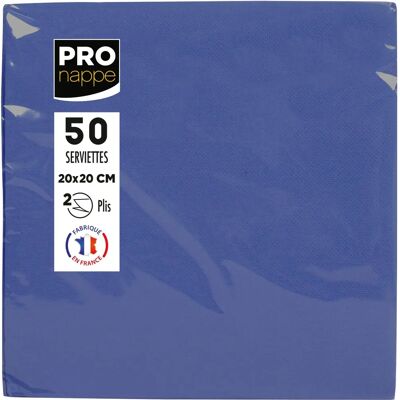 PRONAPPE SV622010I Serviette - 50 Stück - Marineblau - Baumwolle PRONAPPE SV622010I Serviette - 50 Stück - Marineblau - Baumwolle