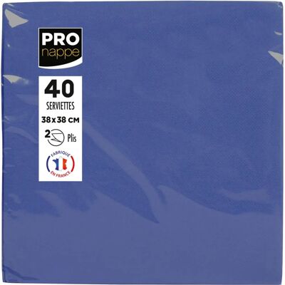 PRONAPPE Serviette Micro-Gaufré Marine 38x38cm - Publicité PRONAPPE Serviette Micro-Gaufré Marine 38x38cm - Publicité
