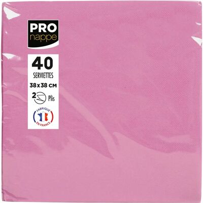 PRONAPPE Pink 38x38cm 2-lagige Mikrogaufrée Serviette PRONAPPE Pink 38x38cm 2-lagige Mikrogaufrée Serviette