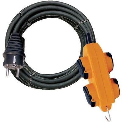 Extensión eléctrica Brennenstuhl 5m - 4 tomas - Exterior - Azul y Amarillo Extensión eléctrica Brennenstuhl 5m - 4 tomas - Exterior - Azul y Amarillo
