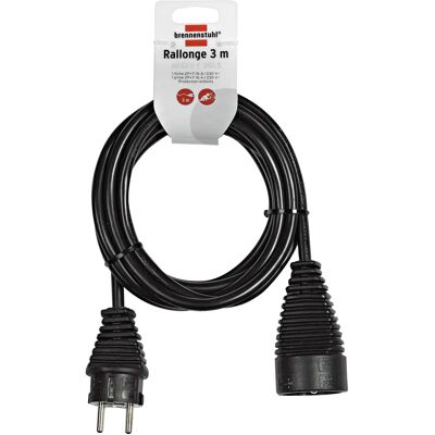 Brennenstuhl Cable Extensión Negro 3m - Uso Interior Brennenstuhl Cable Extensión Negro 3m - Uso Interior