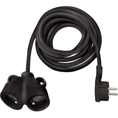 Extensión Brennenstuhl de 5m con doble enchufe y enchufe plano - Interior IP20 Extensión Brennenstuhl de 5m con doble enchufe y enchufe plano - Interior IP20
