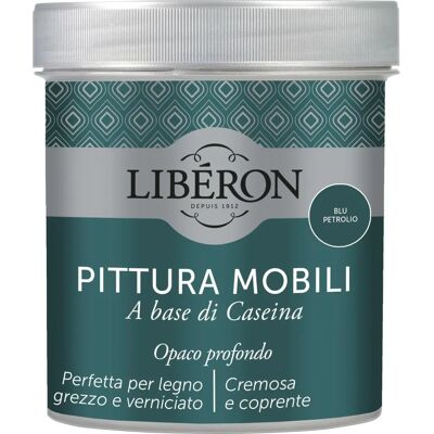 Vernice Mobili Liberon - Blu petrolio a base di caseina 0,5L Vernice Mobili Liberon - Blu petrolio a base di caseina 0,5L