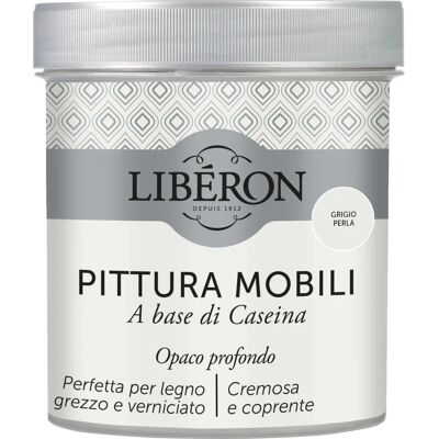 Pittura Mobili Liberon Grigio Perla - 0,5L, Opaco Profondo Pittura Mobili Liberon Grigio Perla - 0,5L, Opaco Profondo