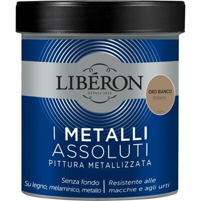 Pittura Metallizzata Liberon - Oro Bianco - 0,5L - Vernice Pittura Metallizzata Liberon - Oro Bianco - 0,5L - Vernice