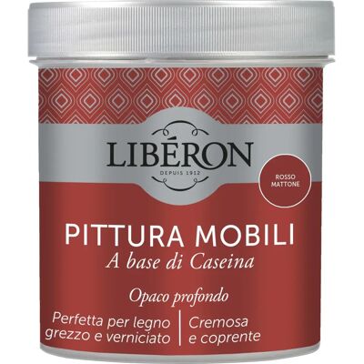 Liberon - Vernice per Mobili a base di Caseina 0,5L Rosso Mattone Liberon - Vernice per Mobili a base di Caseina 0,5L Rosso Mattone