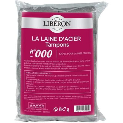 Liberon Stahlwolle N°000 - 8 Pads - Möbelpflege & Renovierung Liberon Stahlwolle N°000 - 8 Pads - Möbelpflege & Renovierung