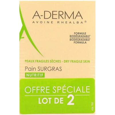 A-Derma Surgras Nutritif - Savon/Barre pour peau sèche - Publicité A-Derma Surgras Nutritif - Savon/Barre pour peau sèche - Publicité
