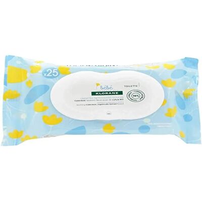Toallitas Limpidoras Suaves Klorane para Bebés - Caléndula Natural Toallitas Limpidoras Suaves Klorane para Bebés - Caléndula Natural