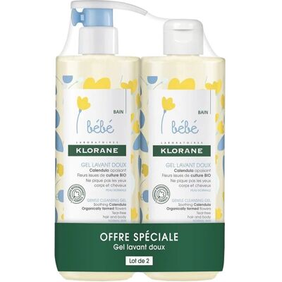 Gel Lavant Doux Bébé Calendula Klorane - Baby Wash Gel - Publicité Gel Lavant Doux Bébé Calendula Klorane - Baby Wash Gel - Publicité