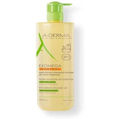A-Derma Exomega Control Beroligende Dusjolje - Tørr Hud - 750ml A-Derma Exomega Control Beroligende Dusjolje - Tørr Hud - 750ml
