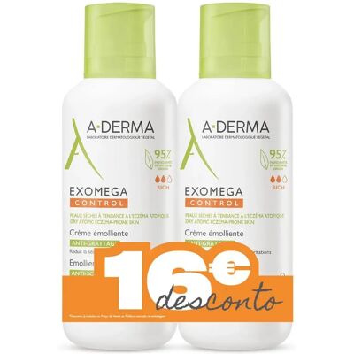 A-Derma Exomega Control Crema Emoliente - Pack 2x400ml A-Derma Exomega Control Crema Emoliente - Pack 2x400ml