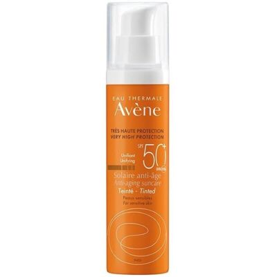 Avène Solar Anti-Aging SPF50+ Getinte Zonnebrandcrème voor Gevoelige Huid Avène Solar Anti-Aging SPF50+ Getinte Zonnebrandcrème voor Gevoelige Huid