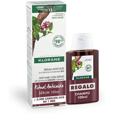 Klorane Marca Quina Edelweiss Serum - Pack de Caída de Cabello Klorane Marca Quina Edelweiss Serum - Pack de Caída de Cabello