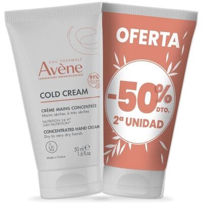 Avène Crema de Manos Cold Cream Roja 2x50ml - Crema de Manos Avène Crema de Manos Cold Cream Roja 2x50ml - Crema de Manos