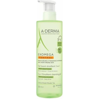 Aderma Exomega Control 2-in-1 Verzachtend Gel 500ml - Huid- & Haarverzorging Aderma Exomega Control 2-in-1 Verzachtend Gel 500ml - Huid- & Haarverzorging