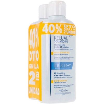 Ducray Kelual Squanorm Shampoo - Caspa Seca - Pack 2x400ml Ducray Kelual Squanorm Shampoo - Caspa Seca - Pack 2x400ml