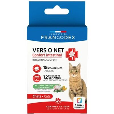 Francodex Vermifuge pour Chat et Chaton - 15 Comprimés Francodex Vermifuge pour Chat et Chaton - 15 Comprimés