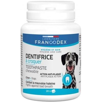 Francodex Comprimés Minéraux pour Chiens - Dentaires - Publicité Francodex Comprimés Minéraux pour Chiens - Dentaires - Publicité
