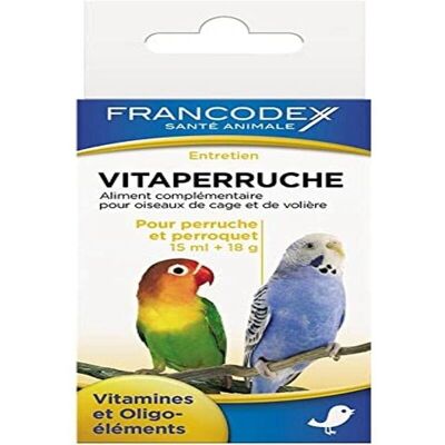 Complément pour perruches Francodex - Choline, Vitamines, Minéraux Complément pour perruches Francodex - Choline, Vitamines, Minéraux