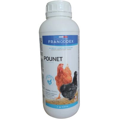 Francodex Anti-Parasitaire POUNET pour Volaille - 1L Solution Naturelle - Publicité Francodex Anti-Parasitaire POUNET pour Volaille - 1L Solution Naturelle - Publicité