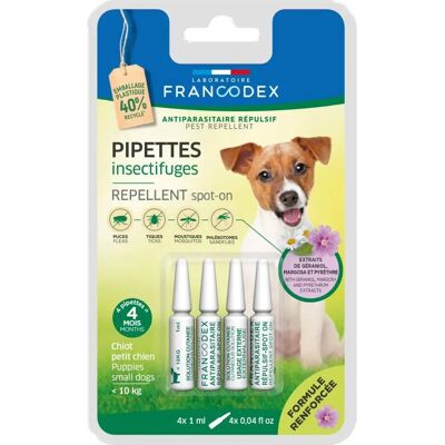 Francodex Pipettes antiparasitaires Chiots Petits Chiens - Publicité Francodex Pipettes antiparasitaires Chiots Petits Chiens - Publicité