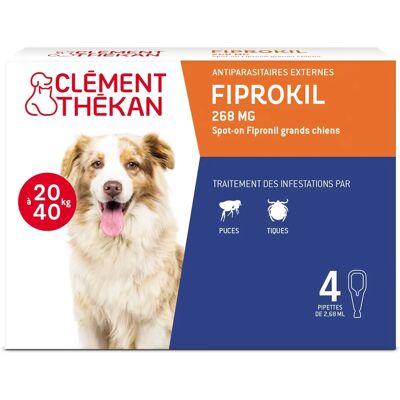 Clément Thékan Fiprokil 20-40kg - Traitement antiparasitaire Clément Thékan Fiprokil 20-40kg - Traitement antiparasitaire