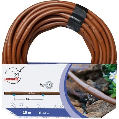 Tuyau d'arrosage goutte à goutte micro conduit - 15m - 6mm - Publicité Tuyau d'arrosage goutte à goutte micro conduit - 15m - 6mm - Publicité