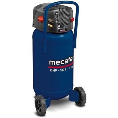MECAFER 425790 - Compresseur d'air vertical sans huile - 50 L - Bleu MECAFER 425790 - Compresseur d'air vertical sans huile - 50 L - Bleu
