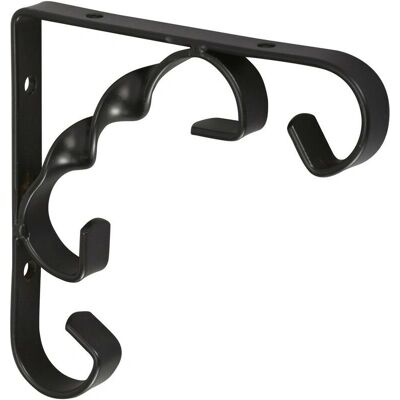CENTRALE BRICO Stahl Wandregalhalter - Schwarz - Regalhalter CENTRALE BRICO Stahl Wandregalhalter - Schwarz - Regalhalter