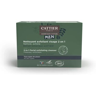 Cattier Men Nettoyant Exfoliant Visage 2 En 1 Bio 85g Cattier Men Nettoyant Exfoliant Visage 2 En 1 Bio 85g