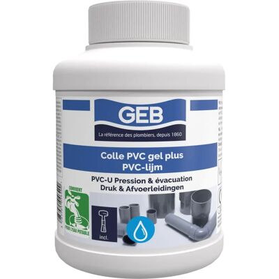 Gel PVC Geb - 250ml - Colle PVC pour eau potable et pression - Publicité Gel PVC Geb - 250ml - Colle PVC pour eau potable et pression - Publicité